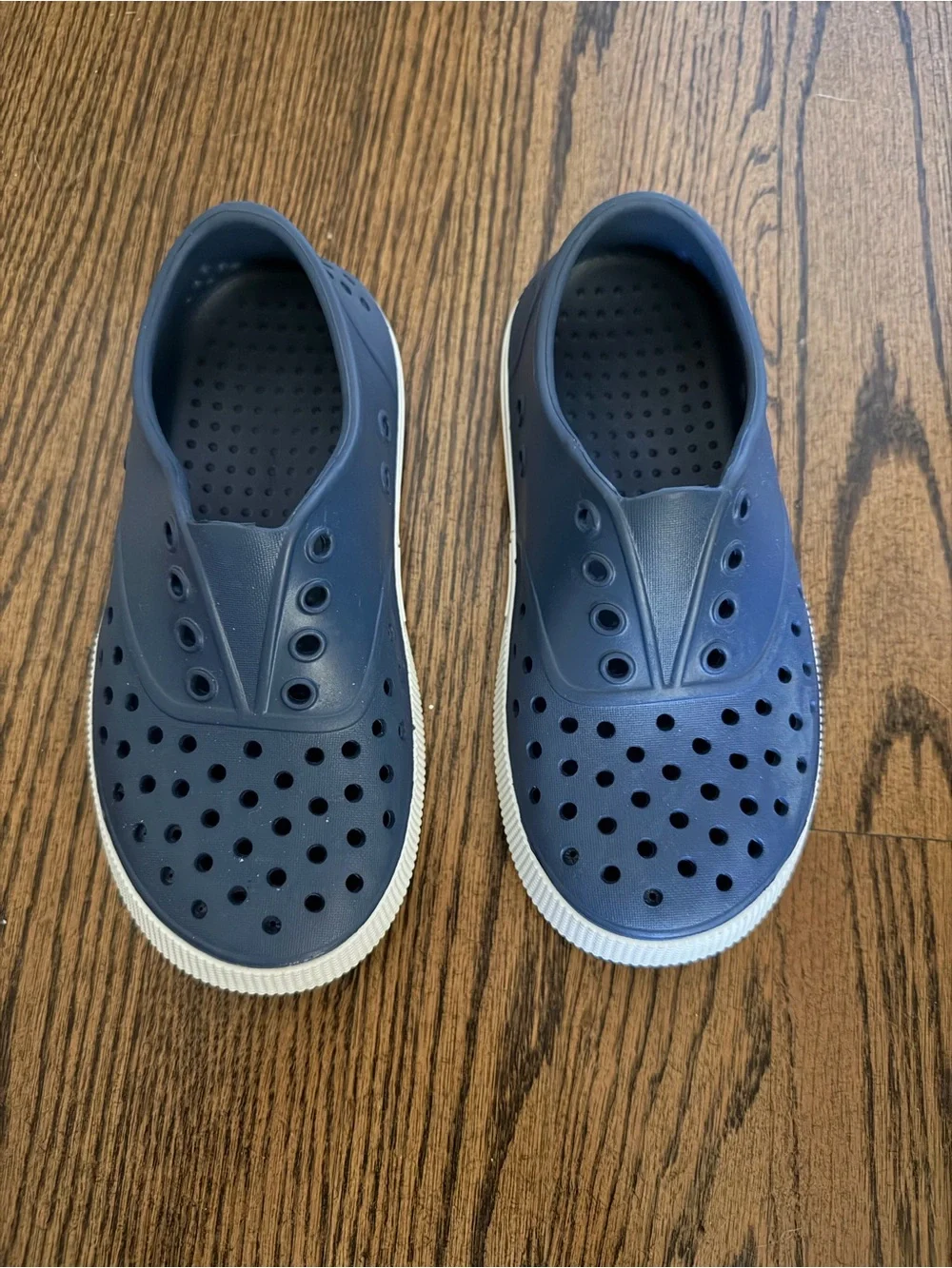Boys Navy Slip-On Water-Friendly Sneakers - Sz 12